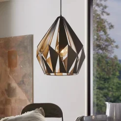 Eglo CARLTON 1 hanglamp staal zwart, zilver H: 1100 mm | Ø 310 mm New