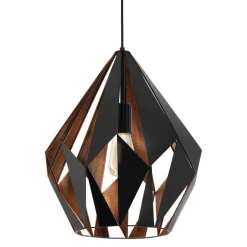 Eglo CARLTON 1 hanglamp staal zwart, koper H: 1500 mm | Ø 385 mm New