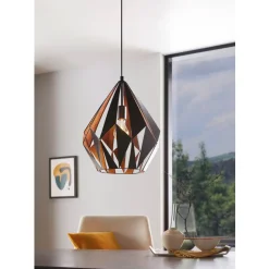 Eglo CARLTON 1 hanglamp staal zwart, koper H: 1500 mm | Ø 385 mm New