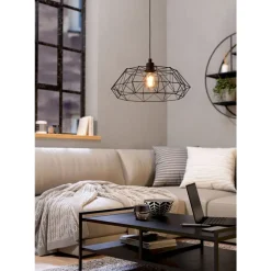 Eglo CARLTON 2 hanglamp staal zwart H: 1100 mm | Ø 455 mm Outlet