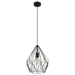 Eglo CARLTON hanglamp staal zwart H: 1100 mm | Ø 310 mm Clearance