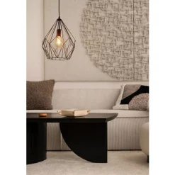 Eglo CARLTON hanglamp staal zwart H: 1100 mm | Ø 310 mm Clearance