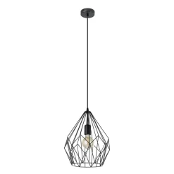 Eglo CARLTON hanglamp staal zwart H: 1100 mm | Ø 310 mm Clearance