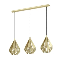 Eglo CARLTON hanglamp staal goudkleuren H: 1100 mm Online