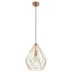 Eglo CARLTON hanglamp staal koperkleuren H: 1100 mm | Ø 310 mm