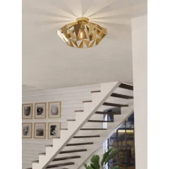 Eglo CARLTON Plafondarmaturen staal goudkleuren H: 235 mm | Ø 470 mm Hot