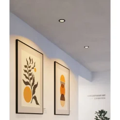 Eglo CAROSSO-Z inbouwarmatuur aluminium zwart / Kunststof wit H: 28 mm | Ø 93 mm Hot