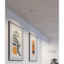 Eglo CAROSSO-Z inbouwarmatuur aluminium zwart / Kunststof wit H: 28 mm | Ø 93 mm Hot