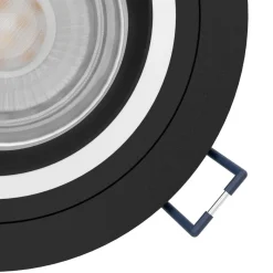 Eglo CAROSSO-Z inbouwarmatuur aluminium zwart / Kunststof wit H: 28 mm | Ø 93 mm Hot