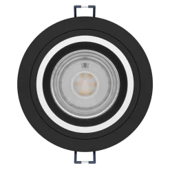 Eglo CAROSSO-Z inbouwarmatuur aluminium zwart / Kunststof wit H: 28 mm | Ø 93 mm Hot