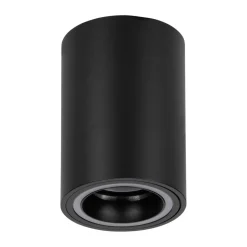 Eglo CAROSSO-Z opbouwarmatuur aluminium zwart / Kunststof wit H: 120 mm | Ø 80 mm Outlet