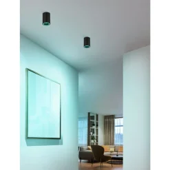 Eglo CAROSSO-Z opbouwarmatuur aluminium zwart / Kunststof wit H: 120 mm | Ø 80 mm Outlet