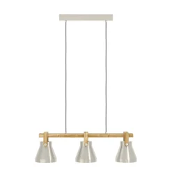 Eglo CAWTON hanglamp staal, hout staal, rustiek bruin H: 1100 mm Online