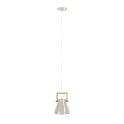 Eglo CAWTON hanglamp staal, hout staal, rustiek bruin H: 1100 mm | Ø 160 mm Outlet