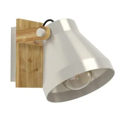 Eglo CAWTON spot staal, hout staal, rustiek bruin H: 195 mm Outlet