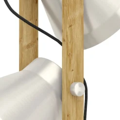 Eglo CAWTON Staande lampen staal, hout staal, rustiek bruin H: 1345 mm Online