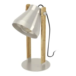 Eglo CAWTON Tafellampen staal, hout staal, rustiek bruin H: 380 mm Sale