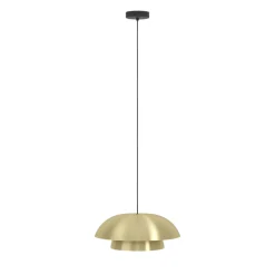 Eglo CENCIARA hanglamp staal zwart / staal geborsteld messing, goud H: 1100 mm | Ø 400 mm Clearance