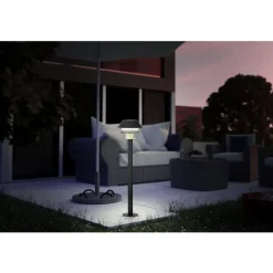 Eglo CHIAPPERA Padverlichting staal zwart, wit / Glas helder H: 800 mm | Ø 220 mm Sale