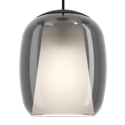 Eglo CIAMPINO hanglamp staal zwart / glas gestoomd grijs H: 1100 mm Hot