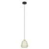 Eglo CIUDADELA hanglamp staal zwart / staal, textiel geborsteld messing, wit H: 1100 mm | Ø 180 mm Online