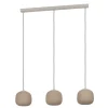 Eglo COMINIO hanglamp staal taupe / glas geëtst zand H: 1100 mm Sale