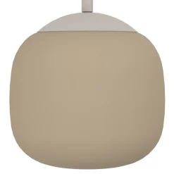 Eglo COMINIO hanglamp staal taupe / glas geëtst zand H: 1100 mm | Ø 185 mm Best