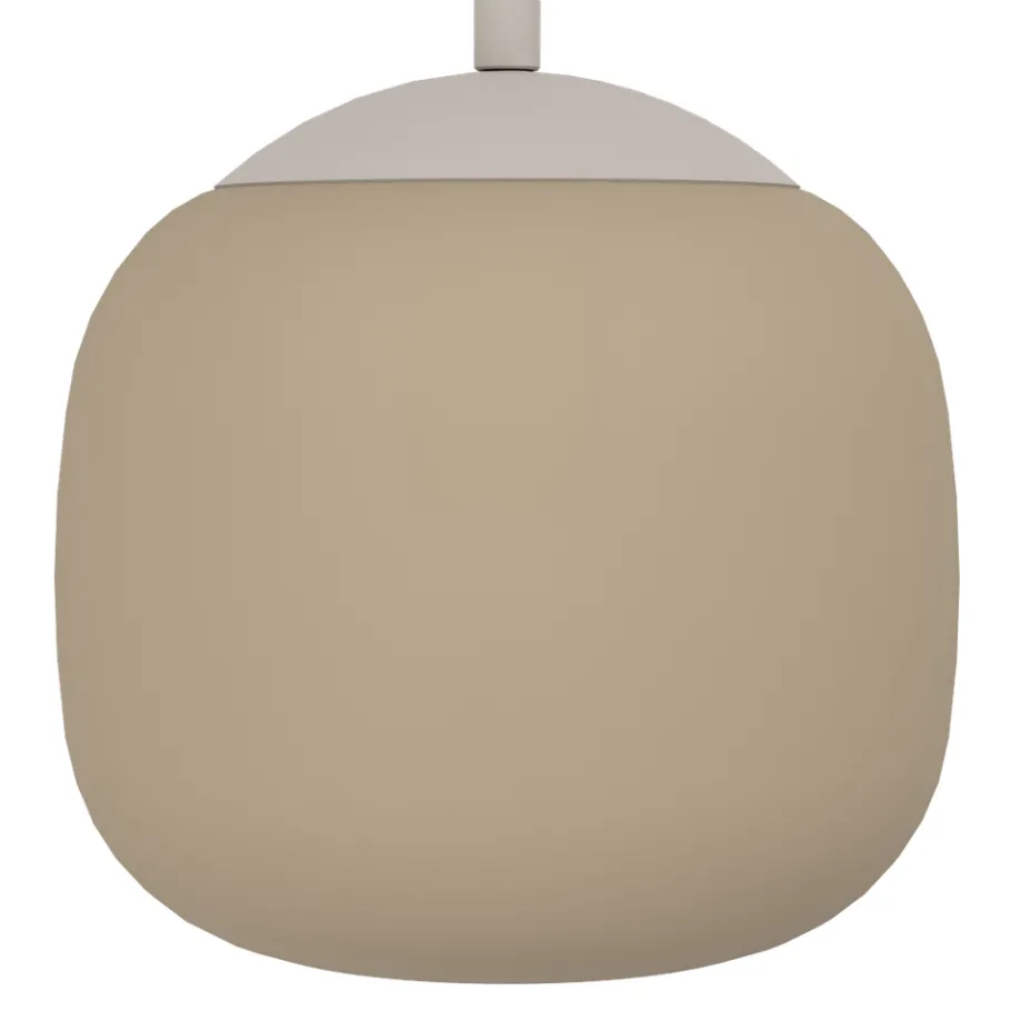 Eglo COMINIO hanglamp staal taupe / glas geëtst zand H: 1100 mm | Ø 185 mm Best