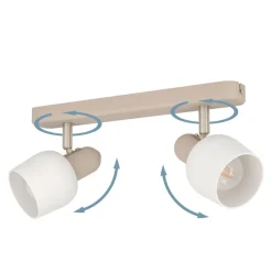 Eglo CORATO spot staal zand, mat nikkel / Glas wit H: 125 mm