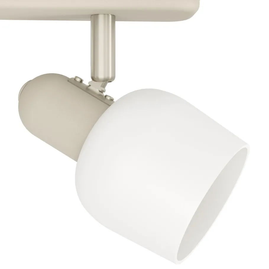 Eglo CORATO spot staal zand, mat nikkel / Glas wit H: 125 mm