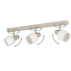 Eglo CORATO spot staal zand, mat nikkel / Glas wit H: 125 mm Online