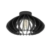 Eglo COSSANO 3 Plafondarmaturen staal zwart / Hout zwart H: 215 mm | Ø 380 mm Discount