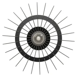 Eglo COSSANO 3 Plafondarmaturen staal zwart / Hout zwart H: 235 mm | Ø 450 mm Online