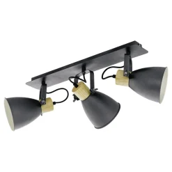 Eglo COSWARTH spot staal, hout antraciet, crèmewit, bruin H: 240 mm Best