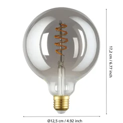 Eglo C-ZIGBEE LB E27 G125 SMOKE 100LM 2000K DIMBAAR