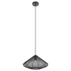 Eglo DOLWEN hanglamp staal zwart / textiel zwart H: 1100 mm | Ø 425 mm Best