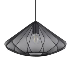 Eglo DOLWEN hanglamp staal zwart / textiel zwart H: 1100 mm | Ø 425 mm Best
