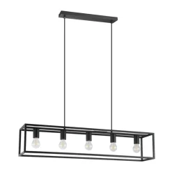 Eglo ELDRICK hanglamp staal zwart H: 1000 mm Clearance