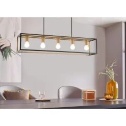 Eglo ELDRICK hanglamp staal zwart H: 1000 mm Clearance