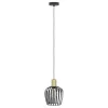Eglo EMPOLI hanglamp staal zwart, geborsteld messing H: 1100 mm | Ø 200 mm New