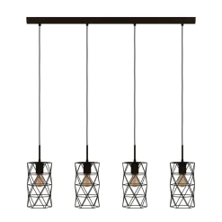 Eglo ESTEVAU hanglamp staal donkerbruin H: 1100 mm Outlet