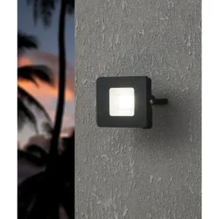 Eglo FAEDO 3 Wandlamp aluminium zwart / Glas helder H: 95 mm Outlet