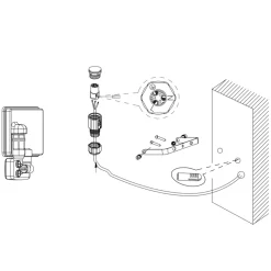 Eglo FAEDO 3 Wandlamp aluminium zwart / Glas helder H: 200 mm