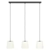 Eglo FEBRES hanglamp staal zwart / textiel wit H: 1100 mm Discount