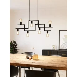 Eglo FEMBARD hanglamp staal zwart H: 1100 mm Clearance