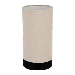 Eglo FENIGLIA Tafellampen staal zwart / textiel, linnen natuur H: 255 mm | Ø 120 mm Hot
