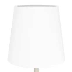 Eglo FIORANA Tafellampen staal zandkleuren / textiel wit H: 530 mm | Ø 150 mm