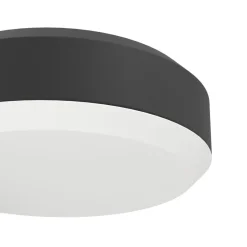 Eglo FORNACI Wandlamp staal zwart / Kunststof wit H: 135 mm Outlet