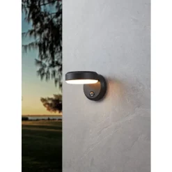 Eglo FORNACI Wandlamp staal zwart / Kunststof wit H: 135 mm