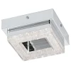 Eglo FRADELO Wand-/plafondlamp staal chroom / kunststof, kristal chroom, helder H: 60 mm Discount